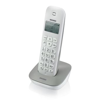 Téléphone DECT Brondi Gala avec identification de l'appelant Gris, Blanc - 1