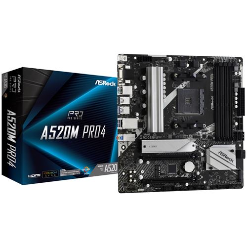 ASRock A520M PRO4 Mainboard AM4 Sockel