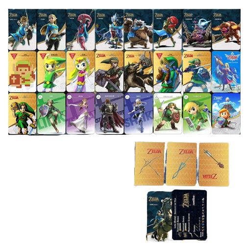28PCS Min Cartes Amiibo pour Zelda Hyrule Warriors: Age of Calamity FONGWAN Compatible avec Nintendo Switch