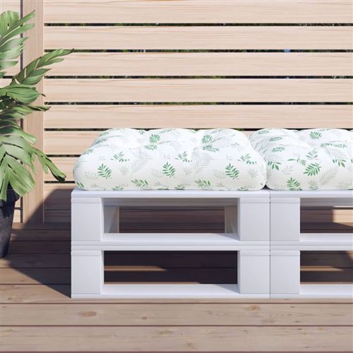 VIDAXL - Coussin de palette - Motif feuilles - 58x58x10 cm - Image 2