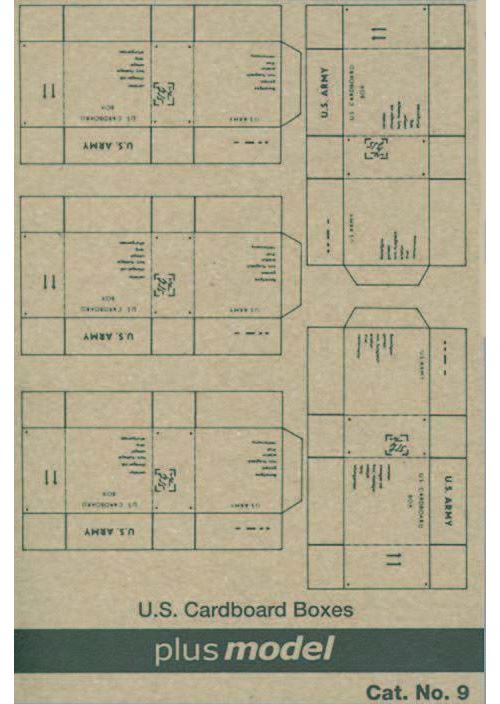 U.s. Transport Kartons Ww Ii, 5 Stück Pro Bogen.- 1:35e - Plus Model