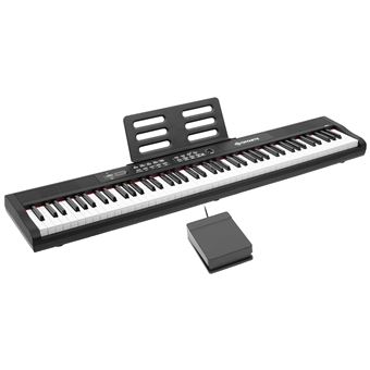Accessoire Claviers et Pianos Giantex clavier de piano 88 touches portable  127cm x 21,5cm x 6,5cm pour enfants avec fonction midi et bluetooth