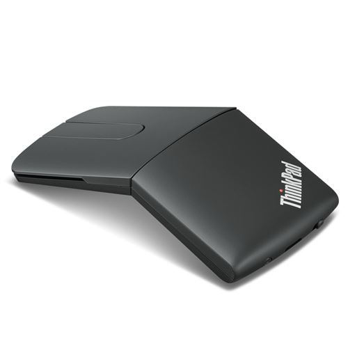 Lenovo ThinkPad X1 Presenter Mouse - Souris - droitiers et gauchers - laser - 3 boutons - sans fil - 2.4 GHz, Bluetooth 5.0 - récepteur sans fil USB - noir