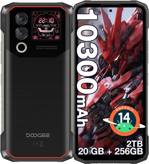DOOGEE Blade 10 MAX Smartphone 20Go 256 Go 10300 mAh, 4G dual SIM NFC Face ID - Noir