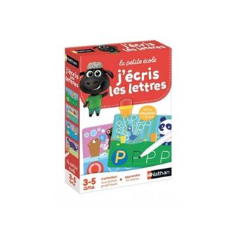 J'ecris les lettres 3-5 ans - fiches ardoise effacables feutre - alphabet graphismes - set educatif jeux d'ecriture carte