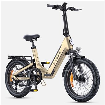 ENGWE L20 3.0 Boost Vélo électrique pliant 48V 13,5Ah – 20"x3.0" pneus, moteur 75Nm, autonomie 120 km, freins hydrauliques – Or - 1