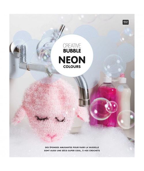 Livre Creative Bubble Neon Colours De Drôles D'Éponges À Crocheter - Rico Design(...) - Rose