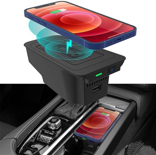 Chargeur Sans Fil Voiture RoverOne pour Volvo XC90 S90 V90 XC60 V60 S60 2017 - 2021