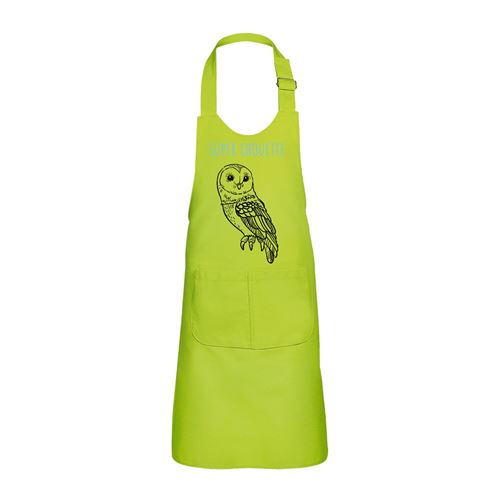 Fabulous Tablier Cuisine Enfant 2 Poches Vert Super Chouette - Haut de gamme