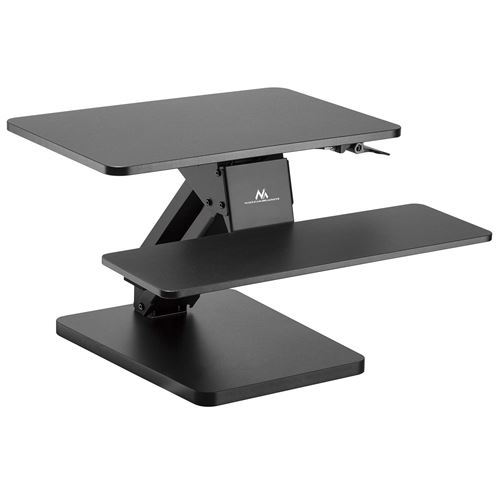 Poste de travail assis-debout Maclean MC-882 Fixation de bureau pour clavier et moniteur ou ordinateur portable