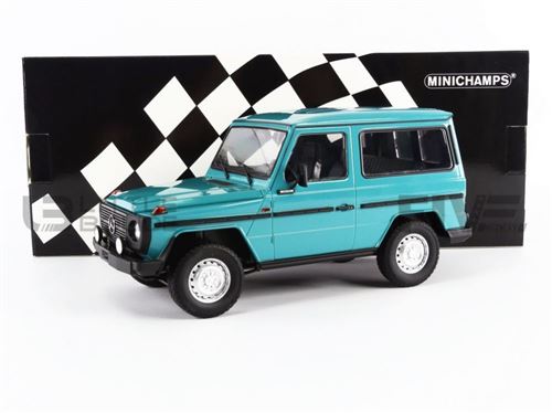 Voiture Miniature de Collection MINICHAMPS 1-18 - MERCEDES-BENZ G Model Short W460 - 1980 - Blue - 155038001