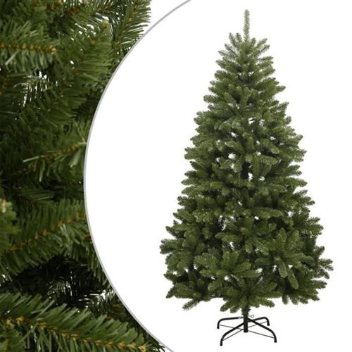 vidaXL Sapin de Noël artificiel à charnières avec support vert 150 cm