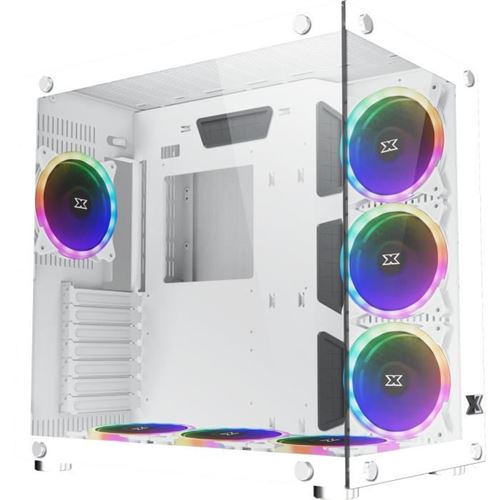 Xigmatek Aquarius Plus Arctic - Mid Tower - Atx - Panneau Latéral Fenêtré (Verre Trempé) - Pas D'Alimentation (Atx / Ps/2) - Blanc - Usb/Audio