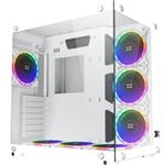Boîtier PC Lian Li V100 Blanc – Tour Moyen ATX, Panneau Maille, Verre Trempé, Ventilateurs Inclus - 6
