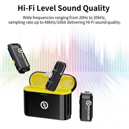 44€ sur Hollyland - Lark C1 - Micro Cravate sans Fil, pour Android USB-C,  Plug&Play, Annulation bruit, Audio Hi-FI, 32H Utilisation, Noir - Microphone  - Achat & prix