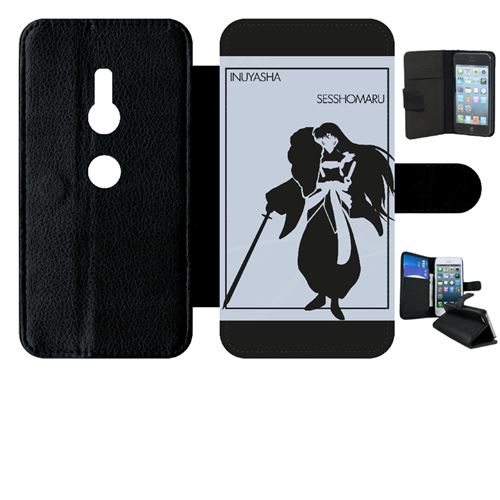 Etui My-Kase pour Xperia XZ2 - inuyasha sesshomaru - Simili-cuir Noir
