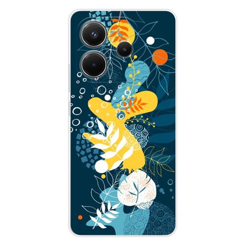 Coque en silicone - Compatible Xiaomi Redmi Note 14 4G - design sea flowers