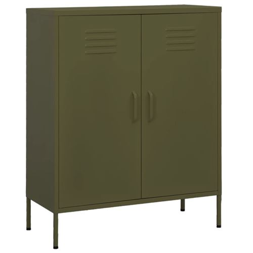 VIDAXL - Armoire de rangement - Acier - Vert - 80x35x101,5 cm - Image 2