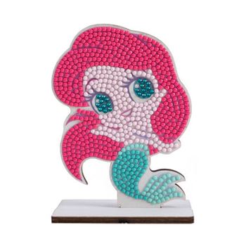 OZ INTERNATIONAL Kit figurine en bois à diamanter - Ariel La petite Sirène Disney - 11 cm
