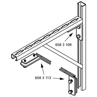 Équerre Rackswitch Equerres avec plaques de verrouillage WALRAVEN ez - Pour en rail BIS ...