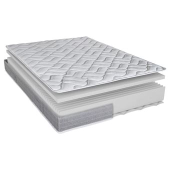 Matelas Maryland 90x190 - Mousse - Hauteur 20 cm - Soutien 3 zones confort