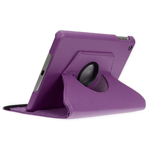 doupi Rotatif Housse pour iPad mini 4, Deluxe 360 Degrés Smart Coque de Protection Simili Cuir Coque Cover et Case, violet