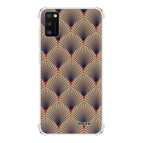 Coque pour Samsung Galaxy A41 anti-choc souple avec angles renforcés transparente Art déco motifs [Evetane®]