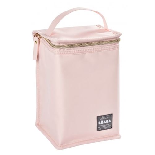 Pochette repas isotherme rose nude/gold