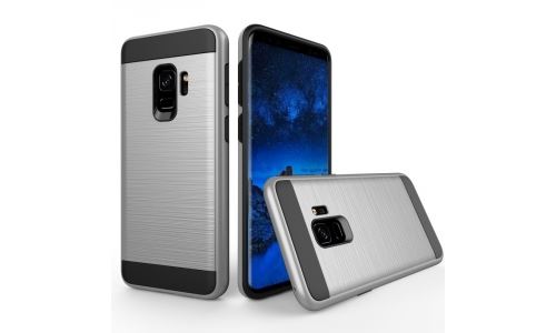 Coque hybride Galaxy S9 renforcée coloris gris