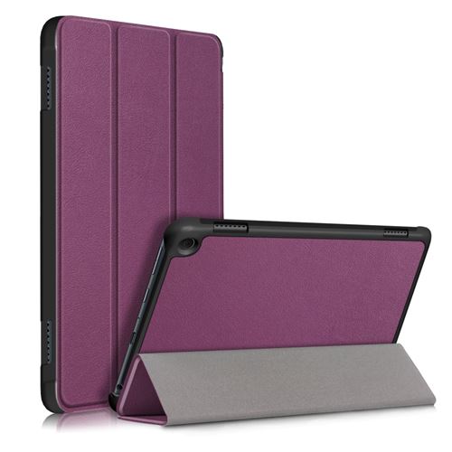 Etui en PU avec support tri-pliure violet pour votre Amazon Fire HD 8/8 Plus (2020)