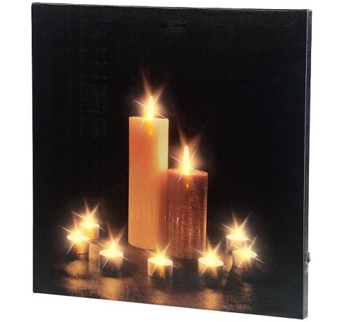 Tableau lumineux Bougies 40 x 40 cm