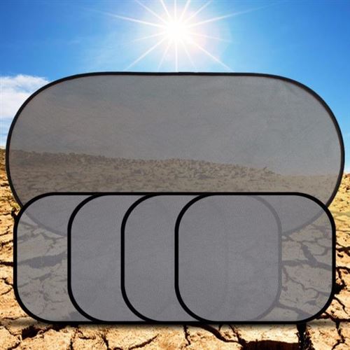5 pièces / Set fenêtre de voiture ventouse pare-soleil à l'ombre Couvertures Rideau Mesh Pare-soleil