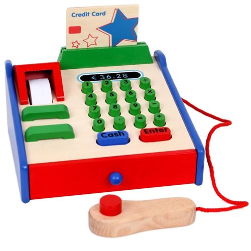 Caisse De La Marchande Jeu D'imitation Caisse Enregistreuse En Bois