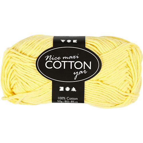 Creotime cordon de coton 85 m jaune