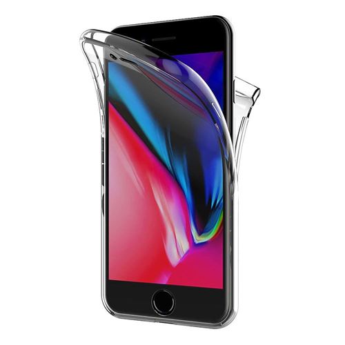 Coque pour iPhone SE 2020 - Protection Gel TPU Silicone Intégrale Transparent Deux Parties Avant Arrière Emboitable Phonillico®