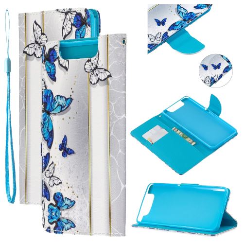 Etui en PU impression de modèle motif de papillons pour votre Samsung Galaxy A80/A90