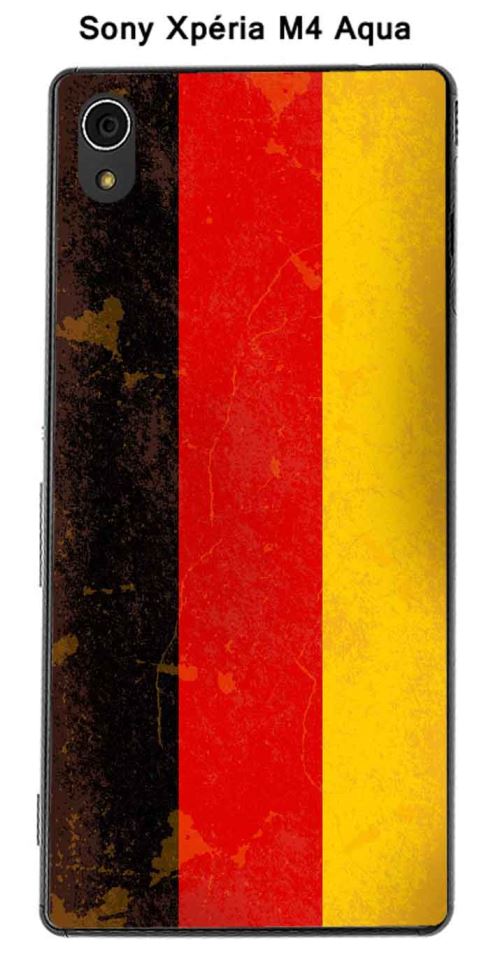 Coque Drapeau Allemagne vintage pour Sony Xpéria M4 Aqua