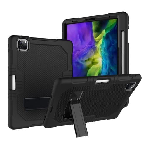 GENERIQUE - Coque Antichoc avec Béquille - iPad Pro 12.9 pouces 2020 - Noir - Image 2