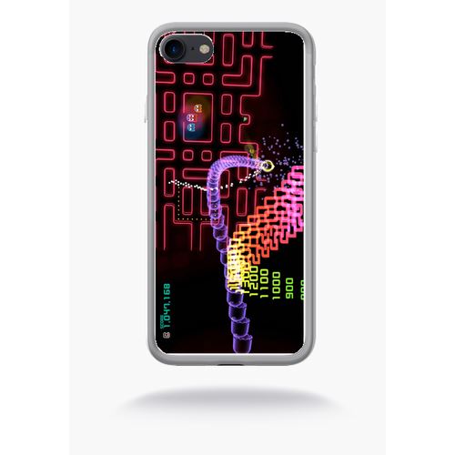 Coque Pacman Color Compatible Apple Iphone 7 Silicone Blanc Mat