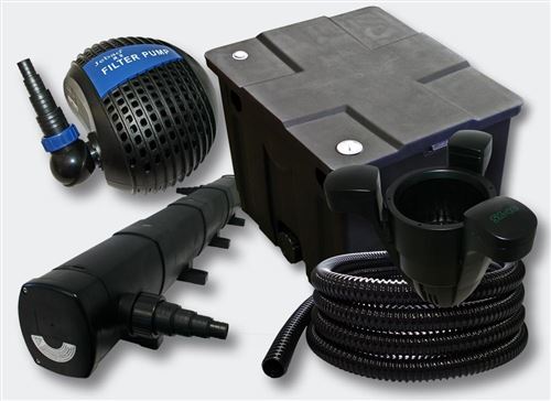 Meilleurs prix pour Kit de filtration de bassin 12000l Stérilisateur 72 Watts Pompe Skimmer 4216488