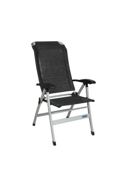 Fauteuil Confort Maxi spécial Caravaning - Aluminium - Noir