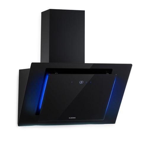 Klarstein Eleonora - Hotte Murale Sans Tête 60Cm , Extraction D'Air 426 M³/H , 60Db , Éclairage D'Ambiance, Classe A++ - Noir
