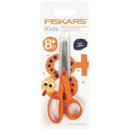 Fiskars Ciseaux classiques pour enfants 13 cm orange - Ciseaux et