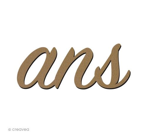 Forme en bois pour anniversaire - Grand modèle - 45 x 16,5 cm