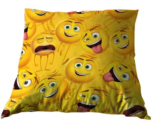 Emoji Coussin Emoji le film 35 x 35 cm jaune