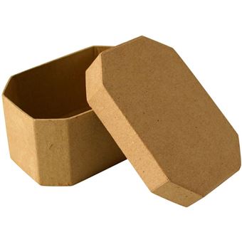 Boîte en carton carrée 8,5 cm - Boite en carton à décorer - Creavea