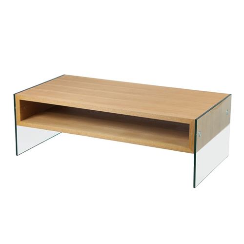 Table Basse Verre Et Bois Zorg N 2 Achat Prix Fnac