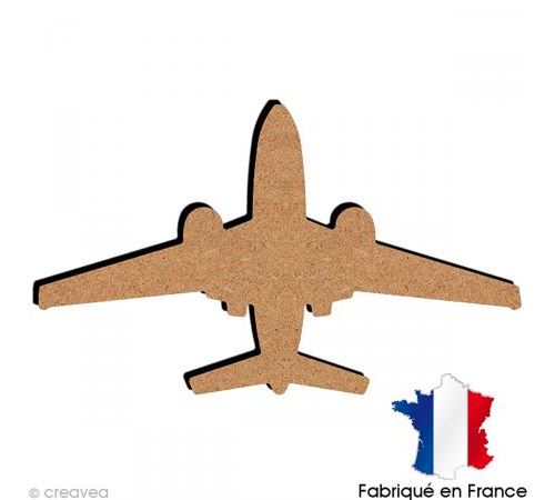  Avion en bois 18,5 cm - Gomille - couleur variant
