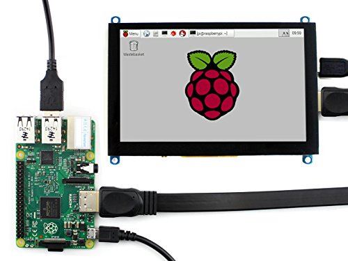 Waveshare 5inch HDMI LCD (H) 800x480 Hardware Resolution Capacitive Touch Screen Supports Multi Mini-PCs Multi Systems Raspberry Pi