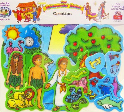 Little Folk Visuals Beginners Bible: creation Precut Flannel/Felt Board Figures, 17 Pieces Set